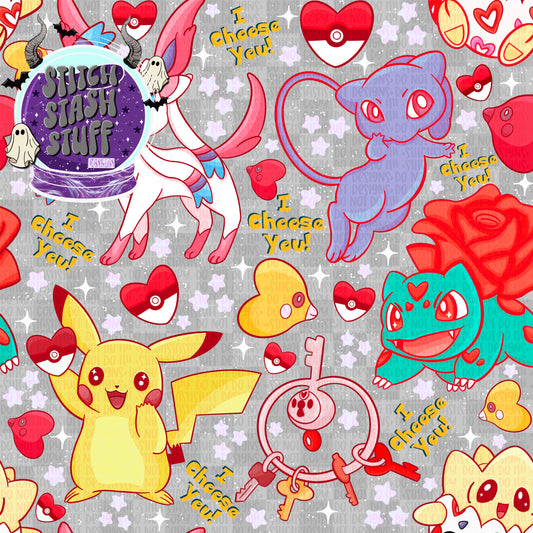 Red outline poke valentine