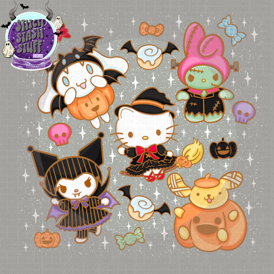 Halloween kitty friends