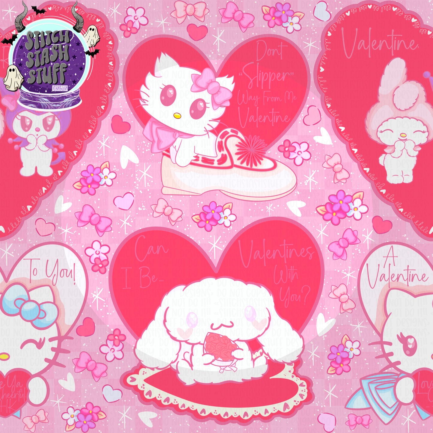 Pink Sanrio vday cards