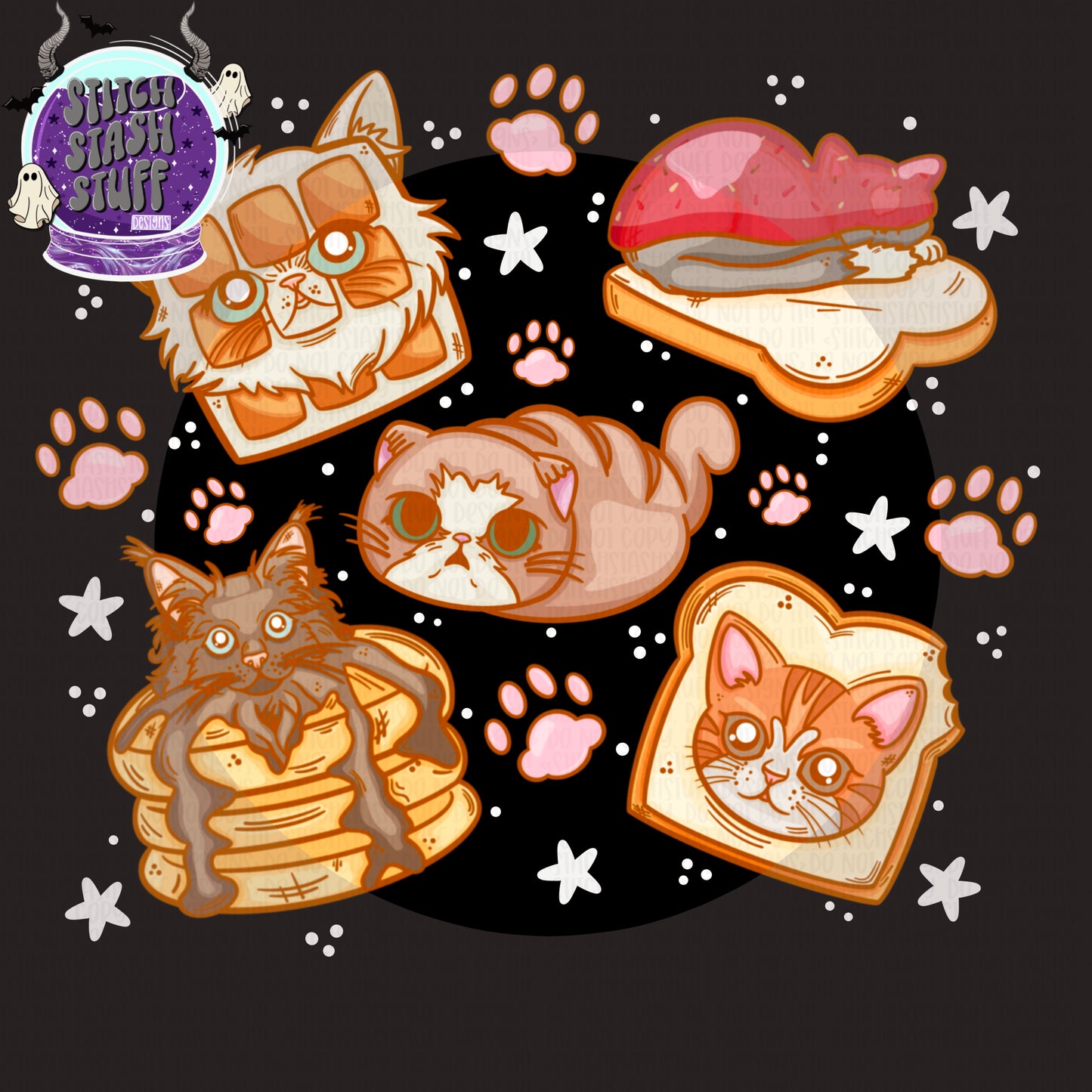 Kitty breakfast two PNG