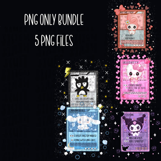 All Card PNG bundle (5 png files)